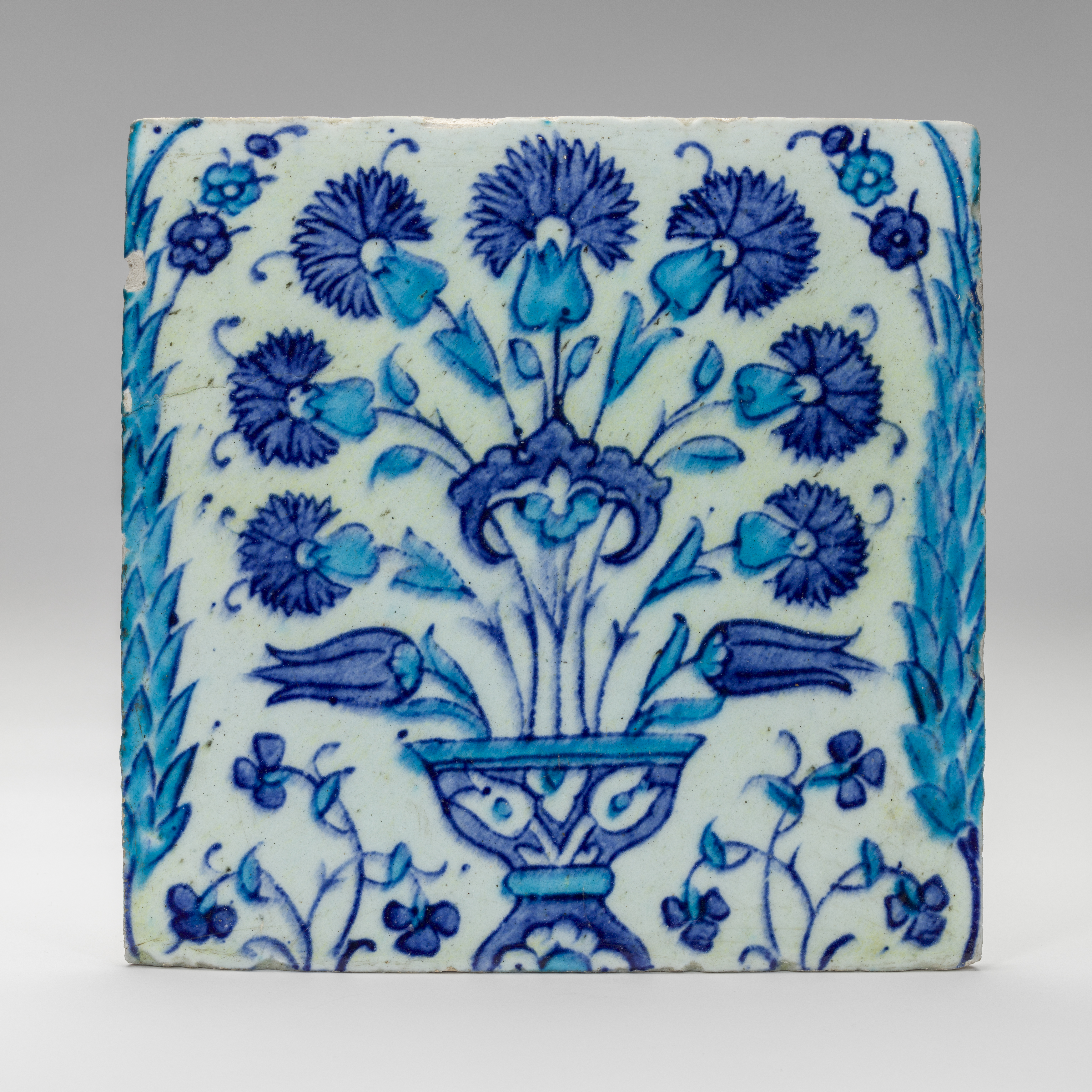 Iznik Tile with Vase of Flowers